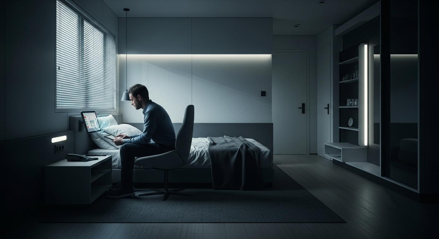 The 'smart' hotel room, while offering convenience, can sometimes replace authentic human interaction with an impersonal, tech-driven environment.