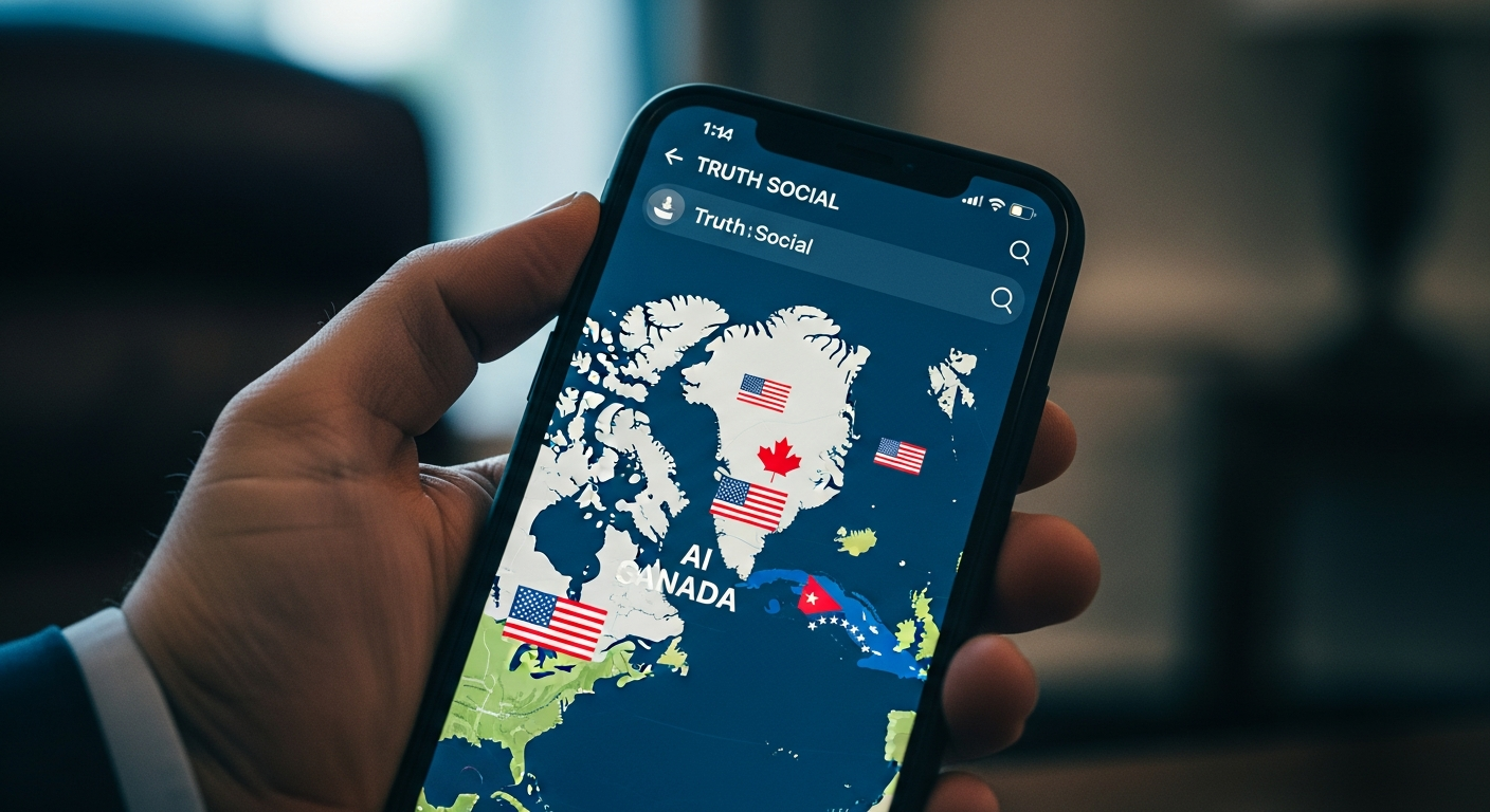 One of President Trump's early morning social media posts featured an AI-generated map depicting vast territories, including Canada and Greenland, under the American flag.