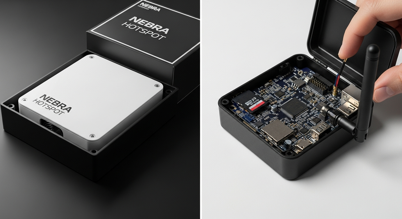 The transformation from dedicated LoRaWAN miner to versatile network repeater often involves internal hardware adjustments and a complete software overhaul, as depicted in this before-and-after comparison.