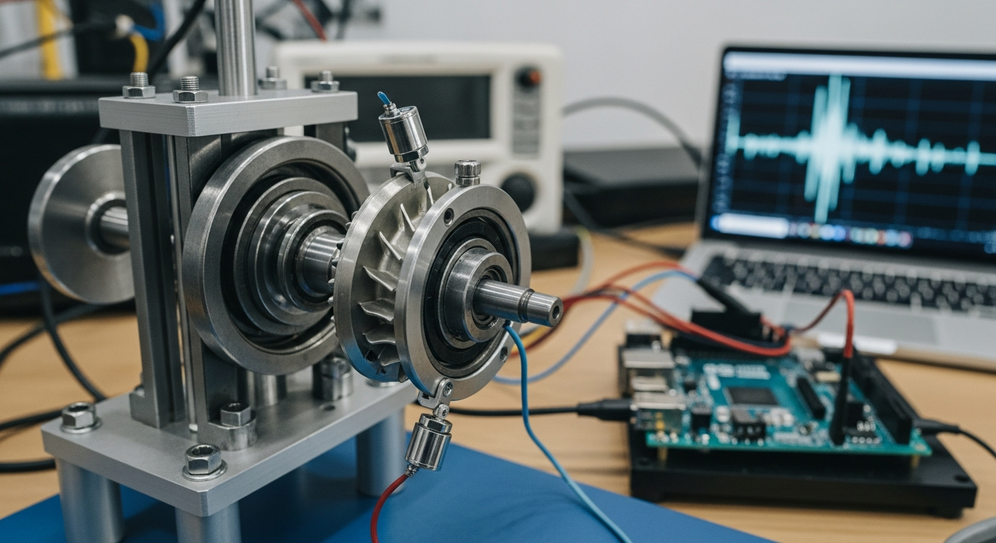 Innovation in action: A homemade dynamic balancer capable of achieving milligram-level precision, showcasing the potential of accessible engineering tools.