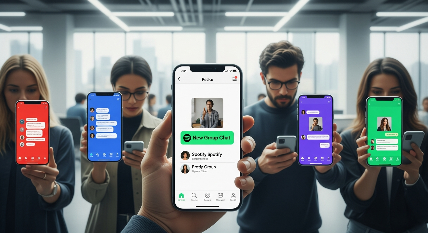 With users already juggling numerous communication apps, Spotify's new in-app group chats face an uphill battle for engagement and utility.