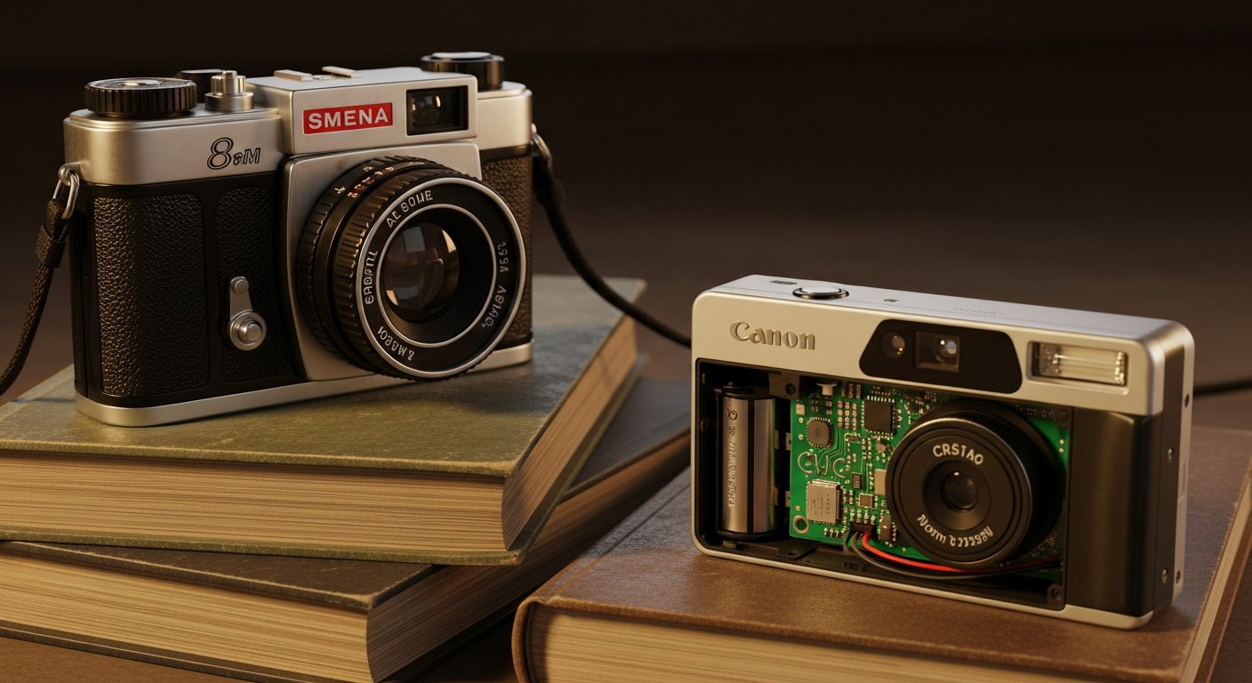 The legacy of accessible photography, from the classic Smena 8M to today's budget-friendly hackable devices, continues to inspire a hands-on approach.