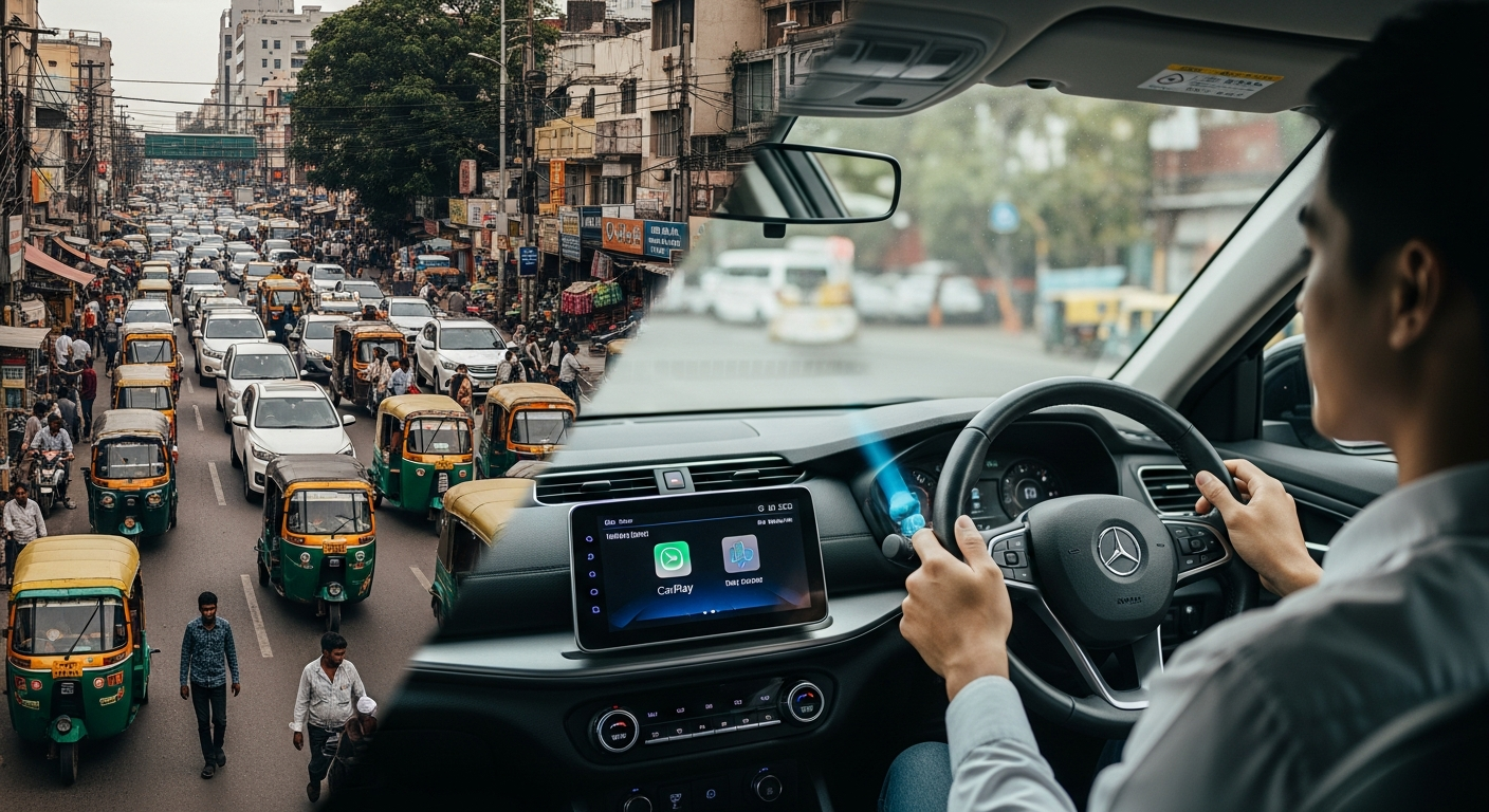 The promise of AI in CarPlay offers seamless interaction, but navigating its potential for distraction on India's busy roads remains a critical concern.