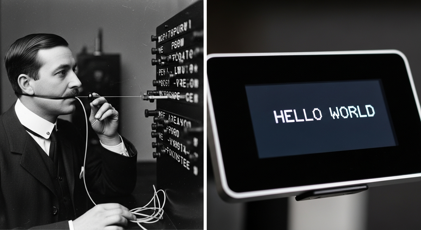 From manual telegraphy to automated digital display: The evolution of Morse code interpretation, bridging historical communication with modern embedded systems.